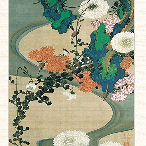 Amazon.co.jp: 日本の名画 伊藤若冲 菊花流水図（きっかりゅ